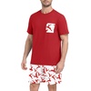 image:imagePrinStory Couples Pajamas Set Shirts and Shorts Summer Comfy Lounge FamilyFp White Red Elk
