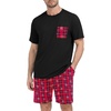 image:imagePrinStory Couples Pajamas Set Shirts and Shorts Summer Comfy Lounge FamilyFp Blue Red Plaid Snow