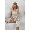 image:imagePrinStory Womens Pajama Sets Capri Pjs Soft Lounge Sets S4XLFpapricot Daisy Flower