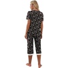 image:imagePrinStory Womens Pajama Sets Capri Pjs Soft Lounge Sets S4XLFpblack Cashew Flower
