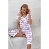 image:imagePrinStory Womens Pajama Sets Capri Pjs Soft Lounge Sets S4XLFppurple Wh Floral