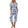 image:imagePrinStory Womens Pajama Sets Capri Pjs Soft Lounge Sets S4XLFpwihte Porcelain