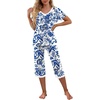 image:imagePrinStory Womens Pajama Sets Capri Pjs Soft Lounge Sets S4XLFpwihte Porcelain