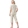 image:imagePrinStory Capri Pajamas for Womens Button Down PjsFpapricot Daisy Flower