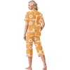 image:imagePrinStory Capri Pajamas for Womens Button Down PjsFpbrief Orange Blossom