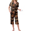 image:imagePrinStory Capri Pajamas for Womens Button Down PjsFpgardenia Flower