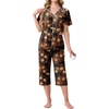 image:imagePrinStory Capri Pajamas for Womens Button Down PjsFpgardenia Flower
