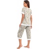 image:imagePrinStory Pajamas for Women Set Capri Pjs Soft Lounge Sets S4XLFpapricot Daisy Flower