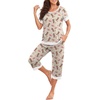 image:imagePrinStory Pajamas for Women Set Capri Pjs Soft Lounge Sets S4XLFpapricot Pink Shoes