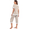 image:imagePrinStory Pajamas for Women Set Capri Pjs Soft Lounge Sets S4XLFpapricot Sakura