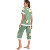 image:imagePrinStory Pajamas for Women Set Capri Pjs Soft Lounge Sets S4XLFpgreen Camellia