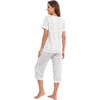 image:imagePrinStory Pajamas for Women Set Capri Pjs Soft Lounge Sets S4XLFpgy Purple Flower