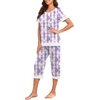 image:imagePrinStory Pajamas for Women Set Capri Pjs Soft Lounge Sets S4XLFppurple Wh Floral
