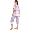 image:imagePrinStory Pajamas for Women Set Capri Pjs Soft Lounge Sets S4XLFppurple Wh Floral