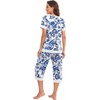 image:imagePrinStory Pajamas for Women Set Capri Pjs Soft Lounge Sets S4XLFpwihte Porcelain