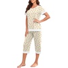 image:imagePrinStory Pajamas for Women Set Capri Pjs Soft Lounge Sets S4XLFpyp Orange Flower
