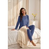 image:imagePrinStory Womens Pajamas Set Soft Long Sleeve Sleepwear S2XLC Gray Blue