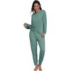 image:imagePrinStory Womens Pajamas Set Soft Long Sleeve Sleepwear S2XLC Haze Blue