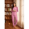 image:imagePrinStory Womens Pajamas Set Soft Long Sleeve Sleepwear S2XLC Pink
