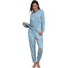 image:imagePrinStory Womens Pajamas Set Soft Long Sleeve Sleepwear S2XLFp Blue Mandala Print