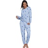 image:imagePrinStory Womens Pajamas Set Soft Long Sleeve Sleepwear S2XLFp Blue Star Moon