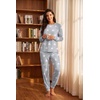 image:imagePrinStory Womens Pajamas Set Soft Long Sleeve Sleepwear S2XLFp Pink Star