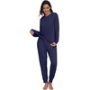 image:imagePrinStory Womens Pajamas Set Soft Long Sleeve Sleepwear S2XLNavy Blue