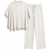 image:imagePrinStory Womens Lounge Set Summer 2 Piece Matching SetsBeige