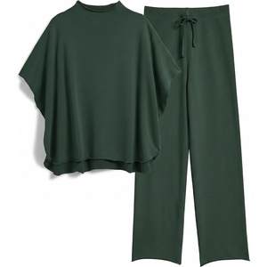 image:imagePrinStory Womens Lounge Set Summer 2 Piece Matching SetsDark Green