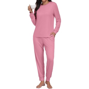 image:imagePrinStory Womens Pajamas Set Soft Long Sleeve Sleepwear S2XLC Pink