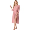 image:imagePrinStory Robes for Women 34 Sleeve Long Bath Robe XS4XLFlesh Pink