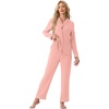 image:imagePrinStory Mens Pajamas Set Long Sleeve Button Down Sleepwear Pjs S2XL1light Pink
