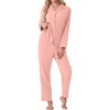 image:imagePrinStory Mens Pajamas Set Long Sleeve Button Down Sleepwear Pjs S2XL1light Pink