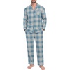 image:imagePrinStory Mens Pajamas Set Long Sleeve Button Down Sleepwear Pjs S2XLBeige Blue Plaid