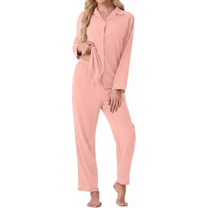 image:imagePrinStory Mens Pajamas Set Long Sleeve Button Down Sleepwear Pjs S2XL1light Pink