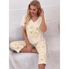 image:imagePrinStory Womens Pajama Sets Capri Pjs Soft Lounge Sets S4XLFpapricot Peony Wreath