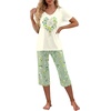 image:imagePrinStory Womens Pajama Sets Capri Pjs Soft Lounge Sets S4XLFpbeige Heart Bouquet