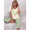 image:imagePrinStory Womens Pajama Sets Capri Pjs Soft Lounge Sets S4XLFpbeige Heart Bouquet