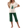 image:imagePrinStory Womens Pajama Sets Capri Pjs Soft Lounge Sets S4XLFpbeige Pine