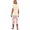 image:imagePrinStory Womens Pajama Sets Capri Pjs Soft Lounge Sets S4XLFpbeige Retro Rose