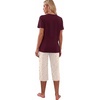 image:imagePrinStory Womens Pajama Sets Capri Pjs Soft Lounge Sets S4XLFpburgundy Stars
