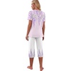 image:imagePrinStory Womens Pajama Sets Capri Pjs Soft Lounge Sets S4XLFplight Pl Wisteria