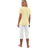 image:imagePrinStory Womens Pajama Sets Capri Pjs Soft Lounge Sets S4XLFplight Yellow Daisy