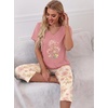 image:imagePrinStory Womens Pajama Sets Capri Pjs Soft Lounge Sets S4XLFppink Chrysanthemum