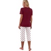 image:imagePrinStory Womens Pajama Sets Capri Pjs Soft Lounge Sets S4XLFpwine Red Bell Ring
