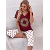 image:imagePrinStory Womens Pajama Sets Capri Pjs Soft Lounge Sets S4XLFpwine Red Bell Ring