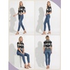 image:imagePrinStory Womens Tops Mock Neck Short Sleeve T Shirts Dressy Casual Ribbed Knit Slim Fit Summer Business Going Out Tops 2026B09 Black Baroque