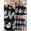 image:imagePrinStory Womens Tops Mock Neck Short Sleeve T Shirts Dressy Casual Ribbed Knit Slim Fit Summer Business Going Out Tops 2026B09 Black Baroque