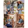 image:imagePrinStory Womens Tops Mock Neck Short Sleeve T Shirts Dressy Casual Ribbed Knit Slim Fit Summer Business Going Out Tops 2026B20 Light Gray Watercolor