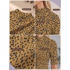 image:imagePrinStory Womens Tops Mock Neck Short Sleeve T Shirts Dressy Casual Ribbed Knit Slim Fit Summer Business Going Out Tops 2026B4 Leopard Apricot